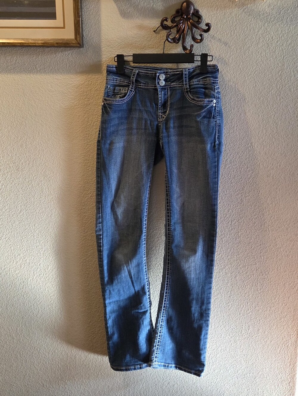 Wallflower Blue Straight-Leg Women's Jeans Size 1 Regular